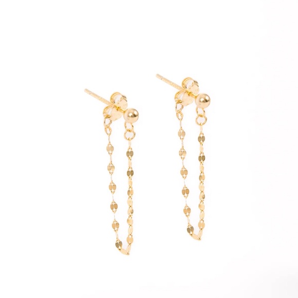 NEW IN BOX Hey June “Dressed to the Nines” Threader Earrings - Picture 4 of 4